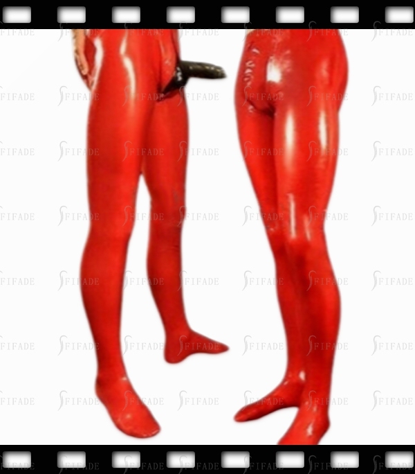 Latex Full Bodysuit attached Hoods for Men with Condom Sex Play Customized 0.4MM