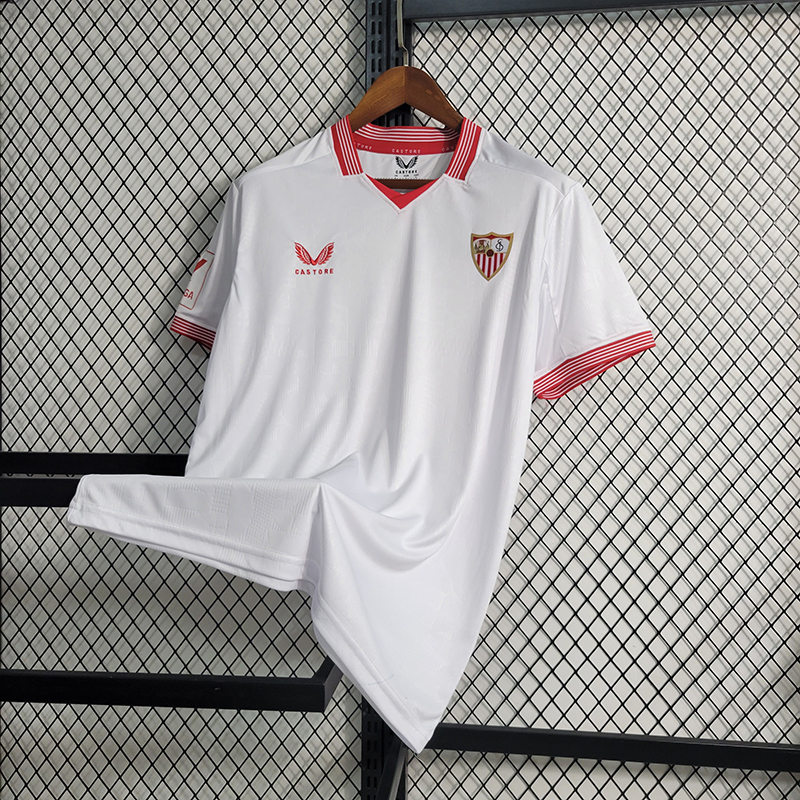 QCOFFICIAL | 2023/24 Sevilla HOME Fan Edition Football Soccer Jersey Shirt