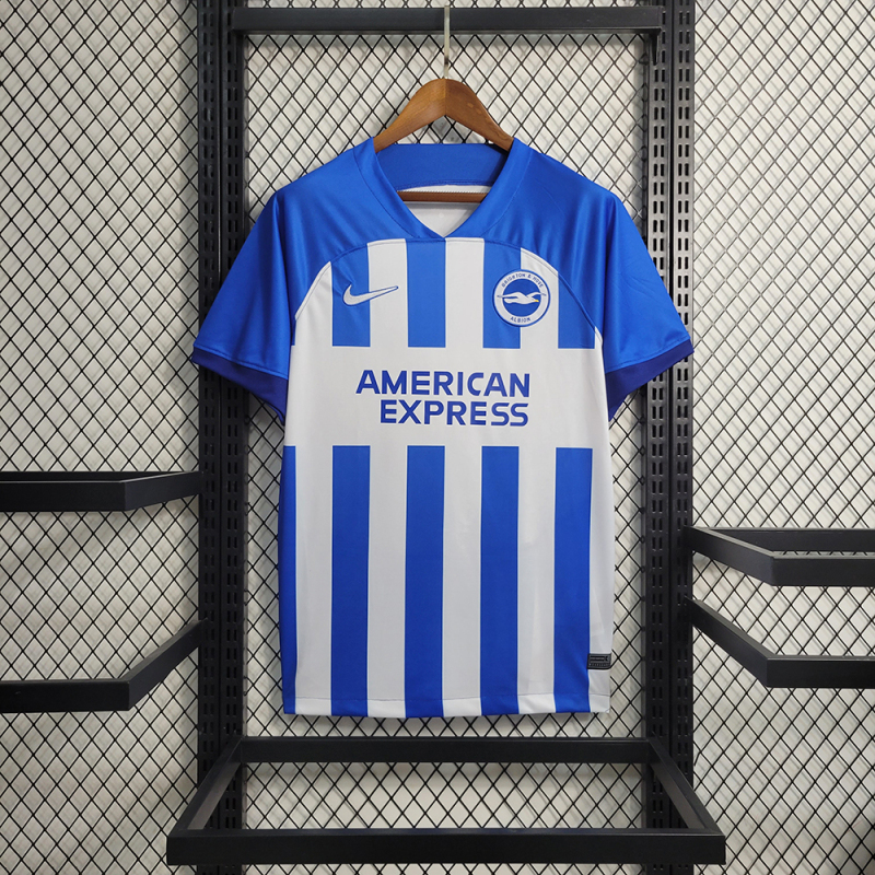 QCOFFICIAL | 2023/24 Brighton &amp; Hove Albion F.C. HOME Fans Edition Football Soccer Jersey Shirt