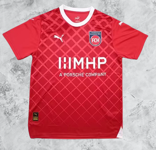 QCOFFICIAL | 2023/24 FC Heidenheim HOME Fans Edition Football Soccer Jersey Shirt