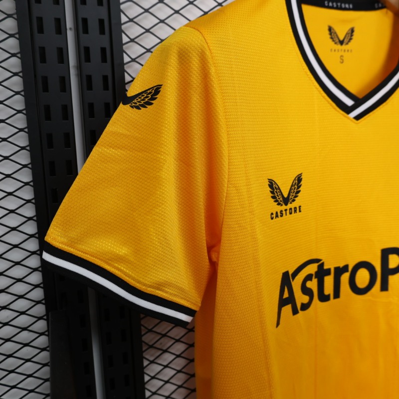 QCOFFICIAL | 2023/24 Wolverhampton Wanderers F.C. HOME Fans Edition Football Soccer Jersey Shirt