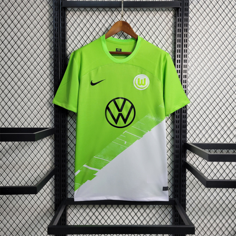QCOFFICIAL | 2023/24 VfL Wolfsburg HOME Fans Edition Football Soccer Jersey Shirt