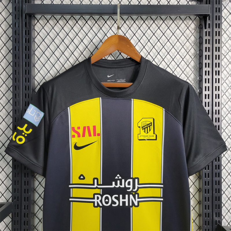 QCOFFICIAL | 2023/24 Ittihad FC HOME Fans Edition Football Soccer Jersey Shirt