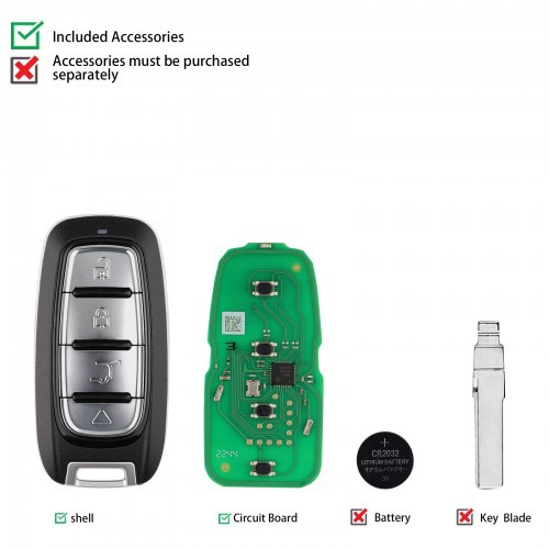 Xhorse XSCH01EN Smart Remote Key XM38 Chrysler 4 Buttons Key English 5pcs/lot