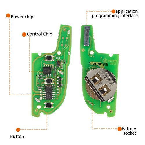 Xhorse XEKF21EN Super Remote Key Knife Flip 3 Buttons Built-in Super Chip English 5pcs/lot