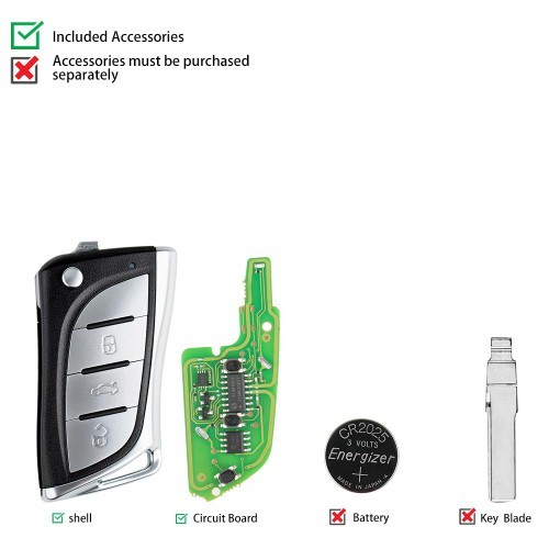 Xhorse XELEX0EN Super Remote Key Toyota/Lexus Flip 3 Buttons Built-in Super Chip English 5pcs/lot