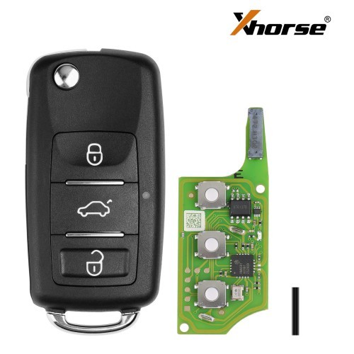 Xhorse XEB510EN Super Remote Key VW B5 Flip 3 Button Built-in XT27B Super Chip English 10pcs/lot