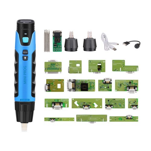 Xhorse VVDI MINI Prog Powerful Chip Programmer and 15pcs MINI PROG Solder-free Adapters