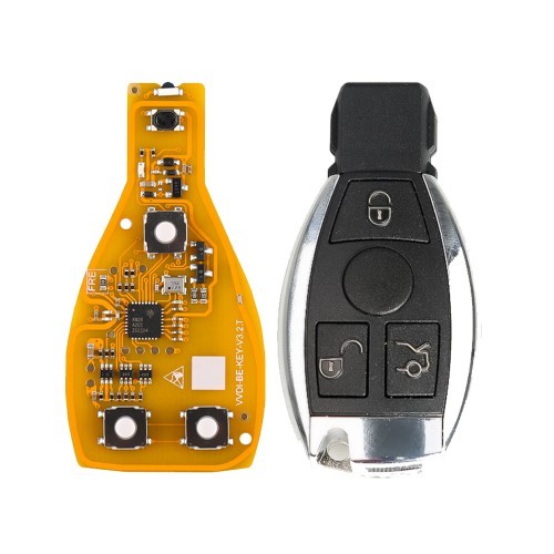 Xhorse VVDI BE key Pro For Benz Yellow Color Verion No Points with 3 Button Key Shell 5pcs/lot