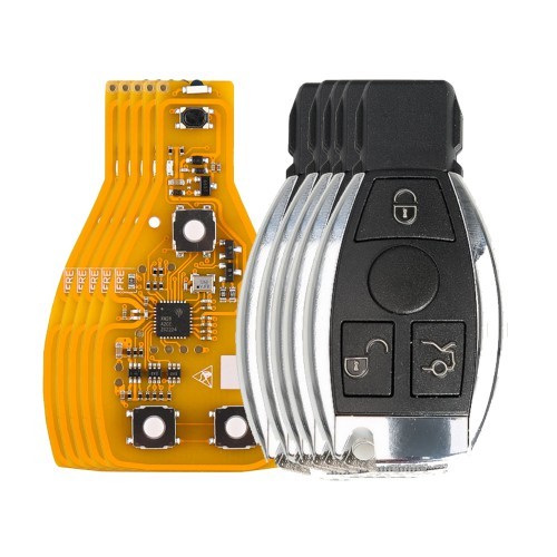 Xhorse VVDI BE key Pro For Benz Yellow Color Verion No Points with 3 Button Key Shell 5pcs/lot