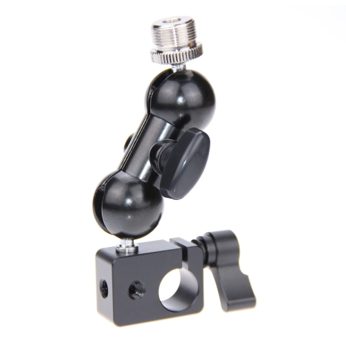 CAMVATE Mini Ball Head Camera Mount with 15mm rod clamp for microphones
