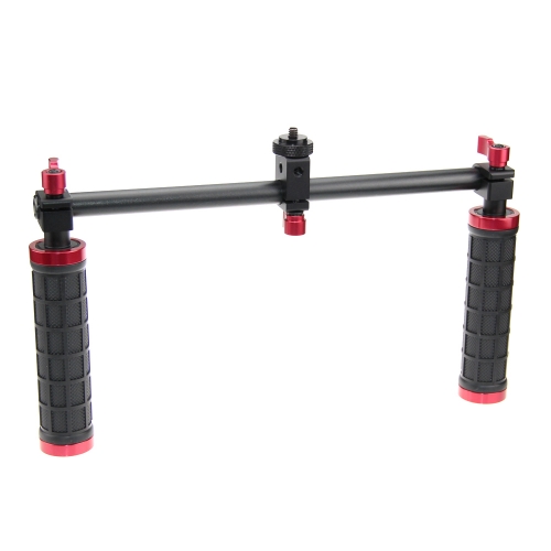 CAMVATE 15mm Rod Handle & Micro Monitor Double Grip Kit