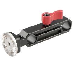 CAMVATE 15mm QR Rod Clamp Railblock with ARRI Rosette Mount for Handle Shoulder Rig (Red Thumbscrew)