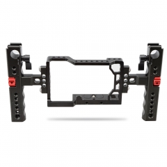 CAMVATE Handheld Camera Cage with 2 Cheese Handles for Sony A6500