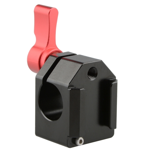 CAMVATE Cold Shoe Rod Clamp (Red Wingnut),15mm Rod Clamp + Other