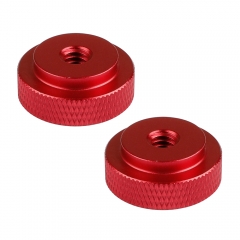 CAMVATE 2 Pieces1/4"-20 Female Thumb Wheel Lock Nut Adapter（25mm Diameter）