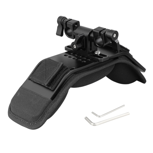 NICEYRIG Steady Shoulder Mount/Shoulder Pad for Video Camcorder Camera  DV/DC Support System DSLR Rig (15mm Railblock)