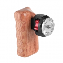 CAMVATE Universal Wooden Handgrip With M6 Rosette Connection For Camera Cage Kit (Right Hand)