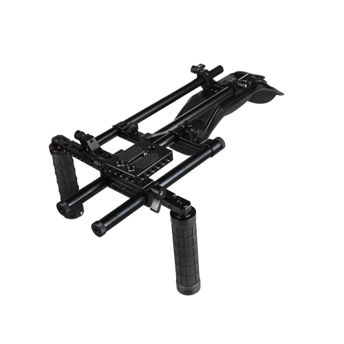 CAMVATE Handheld Shoulder Support Rig With Dual Rubber Handgrip & 1/4" Mounting Stud For DSLR Cameras