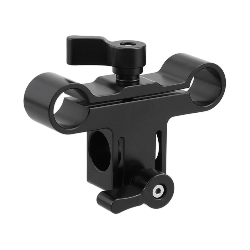 CAMVATE 15mm Single & Dual Railblock Rod Clamp Combination Perpendicular Type For DSLR Camera Shoulder Rig