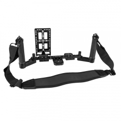 CAMVATE Director’s Monitor Supporting Rig With Dual Rubber Handgrip & Neck Shoulder Strap & Battery Plate
