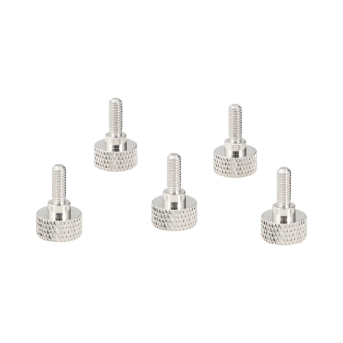 CAMVATE M4*10mm Thumb Screw Button Head Cap Screw Brass Nickel (5 Pieces)