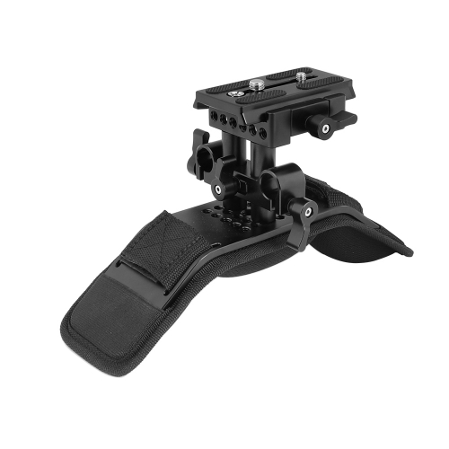 CAMVATE Pro Shoulder Mount With Manfrotto Quick Release Plate Assembly & Adjustable 15mm Railblock