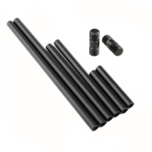 CAMVATE Standard 15mm Aluminum Rod Pipe With Extendable M12 Female Thread 100mm / 200mm / 300mm