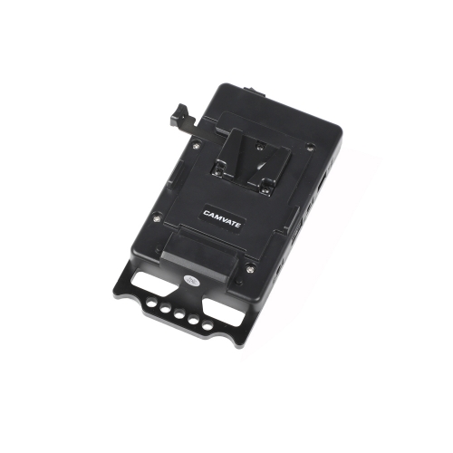 CAMVATE Quick Release V Lock Power Supply Splitter With Battery Plate