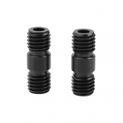 CAMVATE M12 Thread Rod Extension Connector (Black) for 15mm Rail Support System (pack of 2)