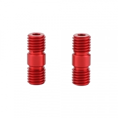 CAMVATE M12 Thread Rod Extension Connector (Red) for 15mm Rail Support System (pack of 2)