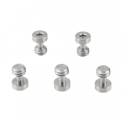 CAMVATE 3/8" Male Thread Screw Adapter With Hexagon Socket Head For Grooved Baseplate (5 Pieces)