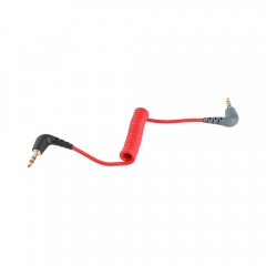 CAMVATE 3.5mm Right-Angle TRS To 3.5mm Right-Angle TRRS Coiled Cable For Smartphone