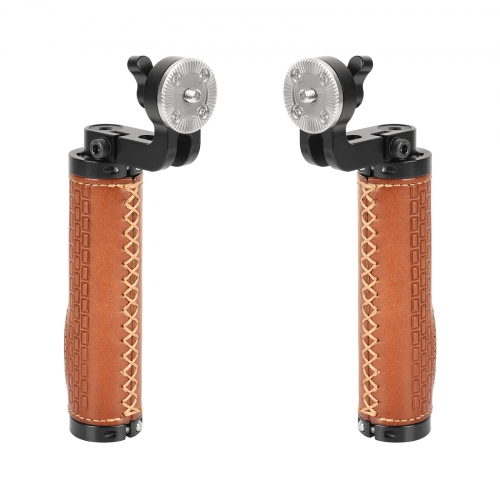 CAMVATE ARRI Rosette Leather Handgrip M6 Male Threads For DSLR Shoulder Rig (A Pair)