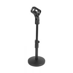 CAMVATE Height Adjustable Microphone Stand With 180 Degree Angle Adjustable Clip And Metal Iron Round Base