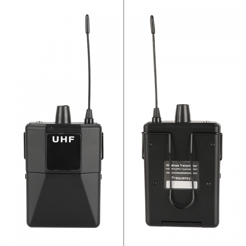 UHF Wireless Lavalier Microphone with Lapel Mic Transmitter
