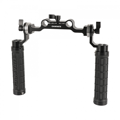 CAMVATE Rosette Handgrips & 15mm Rod Clamp Railblock with ARRI Rosette  for DSLR