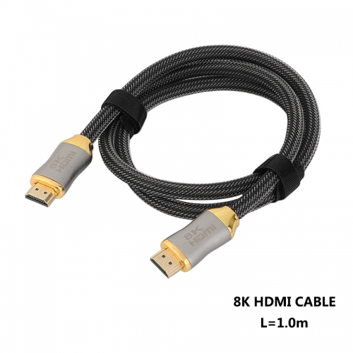 CAMVATE High Speed 8K HDMI 2.1 Cable With Gold Connectors & Braided Nylon Made For Laptop / Monitor / Xbox One / PS5 / 8K TV (1m Long)