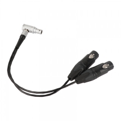 CAMVATE Audio Input Cable For Atomos Shogun Inferno Monitor Recorder Right Angle 10 Pin Male To 2 XLR 3 Pin Female