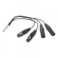 CAMVATE Audio Input Output Cable For Atomos Shogun / Inferno Monitor Recorder Straight 10 Pin Male To 4 XLR 3 Pin