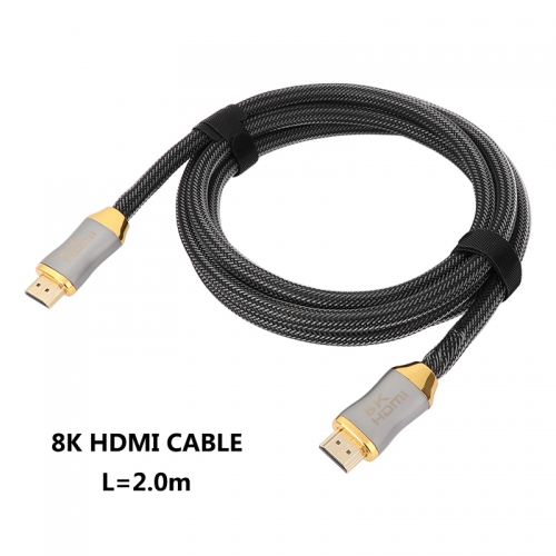 CAMVATE High Speed 8K HDMI 2.1 Cable With Gold Connectors & Braided Nylon Made For Laptop / Monitor / Xbox One / PS5 / 8K TV (2m Long)