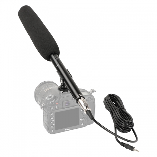 Condenser Interview Microphone Photography Shotgun Microphone for DSLR  Camcorder