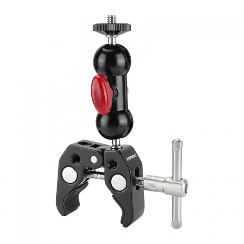 CAMVATE Pole Clamp Mount with Super Clamp and 360 degree Rotating Mini Ball Head for mini 7",8" Monitor