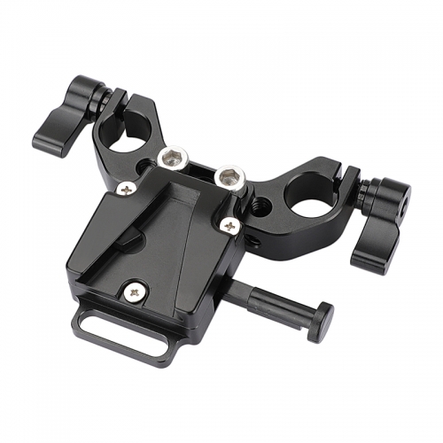 CAMVATE Small Handy V-Lock Female Quick Release Adapter With 15mm Railblock Rod Holder For Camera Cage Kit / Shoulder Rig