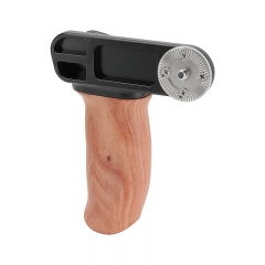 CAMVATE Ergonomic Wooden Hand Grip (Right Side) With ARRI Rosette M6 Thread Screw Connection For Camera Shoulder Mount Rig