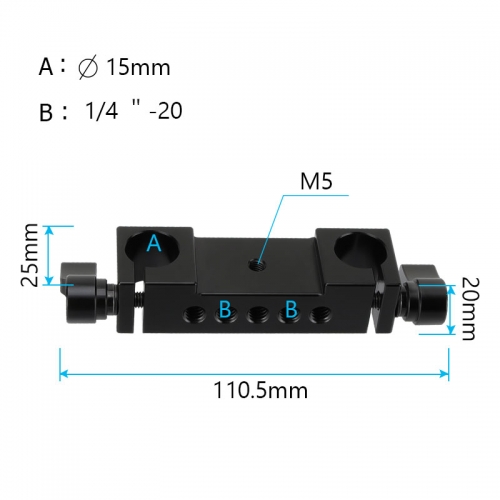 CAMVATE Rod Clamp 15mm Railblock fr DSLR 15mm Rail Rig Rod Support