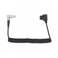 CAMVATE Coiled D-Tap To Right-Angle 4 Pin Power Cable For Canon C300 Mark II