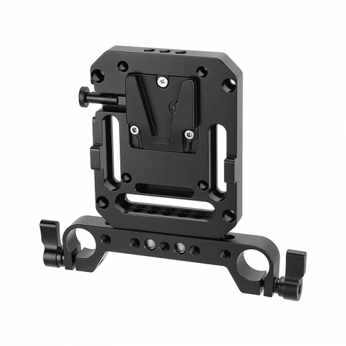 CAMVATE Mini V Lock Female Mount With VESA Mount 75×75mm & 19mm Rod Clamp Railblock For DSLR Camera Battery Power Supply