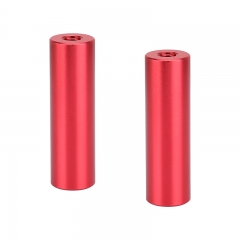 CAMVATE 2" 15mm Micro Rod Aluminum Made (Red) With Double-ended 1/4"-20 Female Threads (2 Pieces)