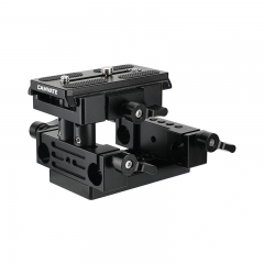 CAMVATE Manfrotto Quick Release Plate Connect Adapter With Double 15mm Rod Clamp For DSLR Camera Cage Kit